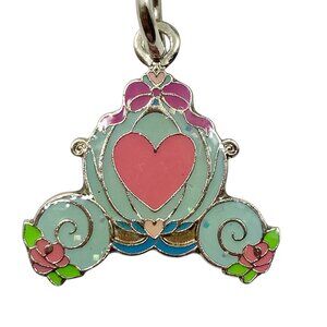 Vintage Disney Cinderella Wedding Carriage Princess Zipper Pull Bag Charm Purse